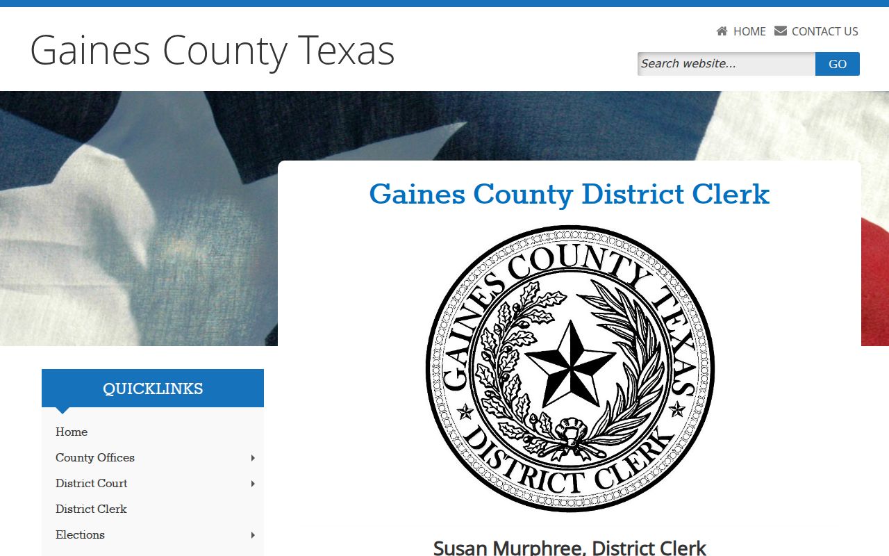 Gaines County court records District Clerk office